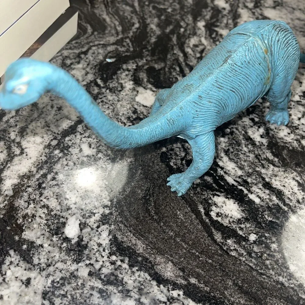 IMPERIAL Vintage 1985 Colorful Rubber Dinosaur Figures Retro 80s Toys Lot of 4